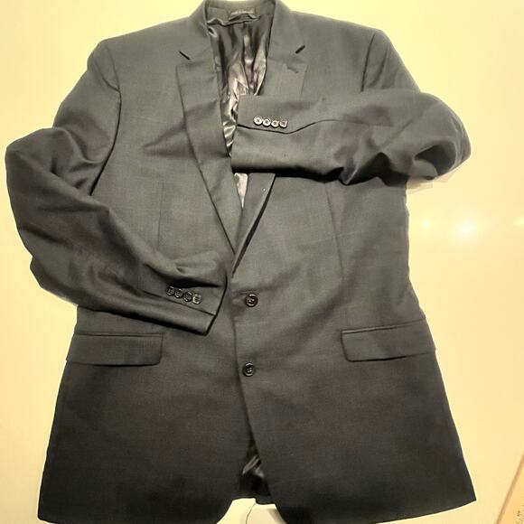 Lauren Ralph Lauren 48 XL Blue Button Blazer Wool Navy Blue Sport‎ Coat Jacket - Picture 2 of 9
